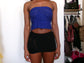 Blue Contour Braided Mini Tube Top