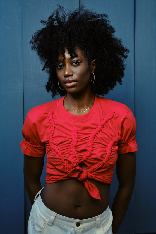 Twist & Braids Cropped Tee