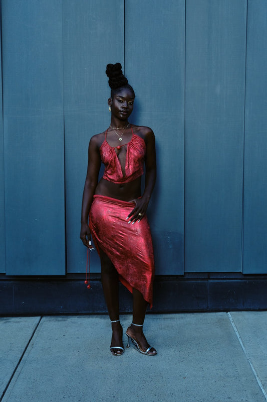 Foil Jersey Halter Set