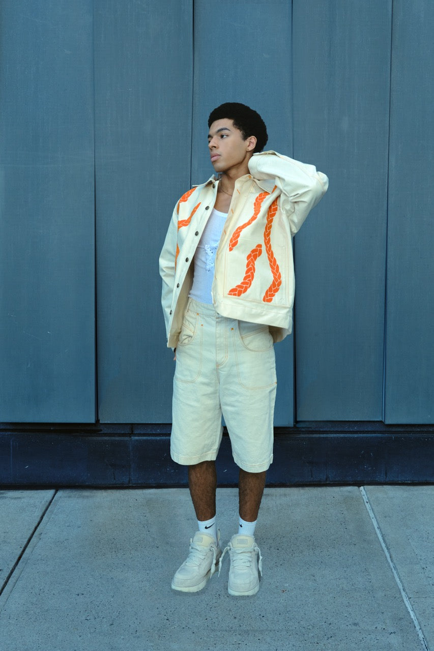 Knotty Flock Trucker Jacket